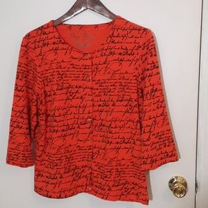 Onque Casuals snap-up cardigan top size XL